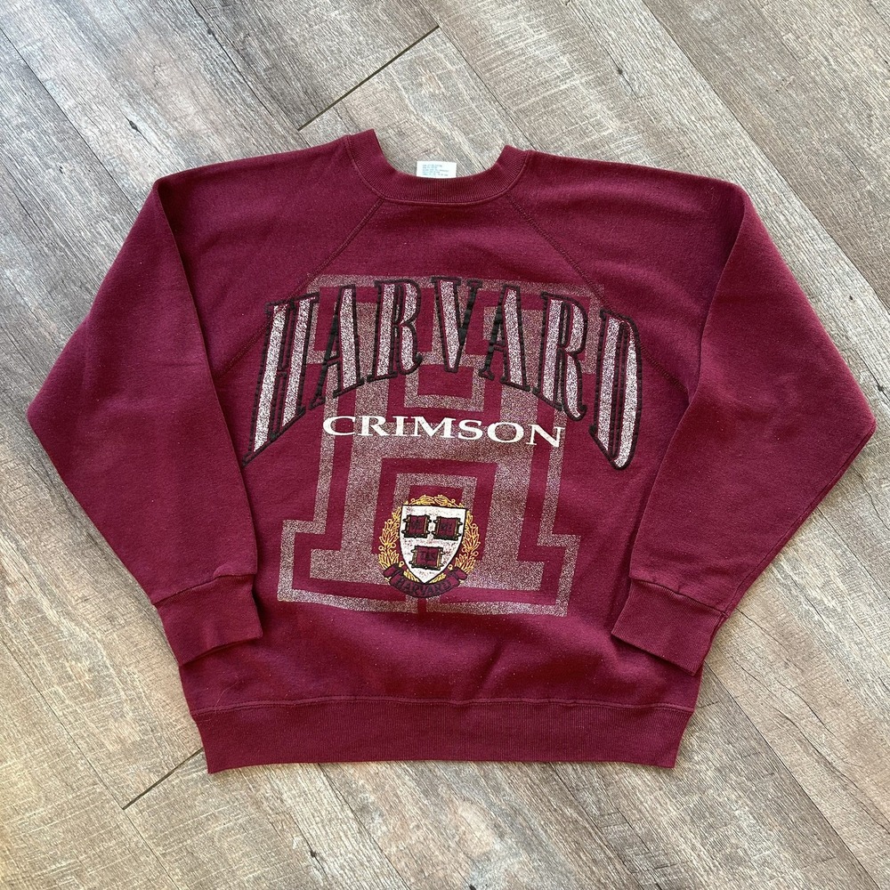 Vintage 90s Harvard University College Big Print Vintage Hanes Sweatshirt Mens L